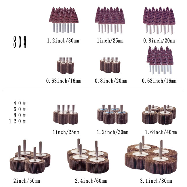60/80/120/240 グリット 磨き用 アルミ酸化 6