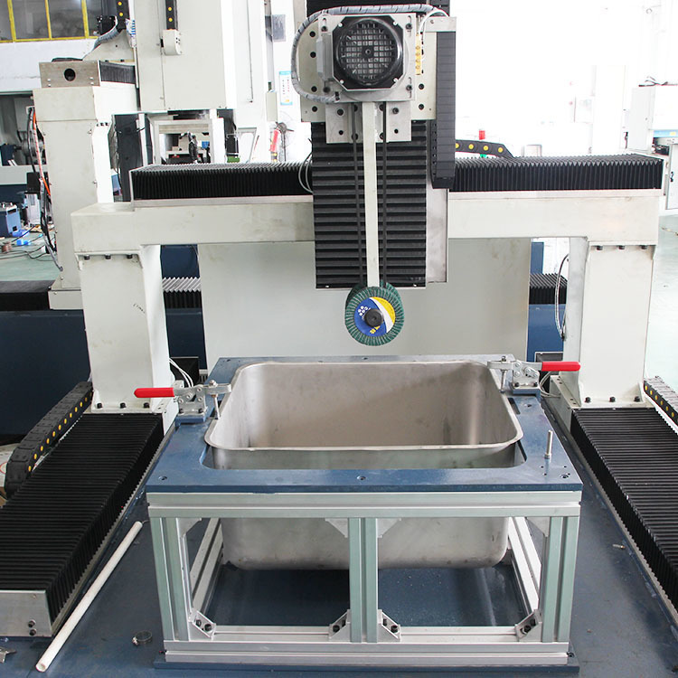 Custom CNC Polishing Machine for Stainless Steel Sinks with 380V-50HZ Power and 2500r/min Speed